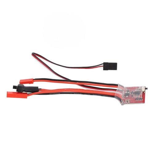 Luqeeg Brushed ESC Electronic Speed Controller with Brake for 1/32 1/24 1/18 Rc Car Boat 30A ESC Rc Car Brushed ESC Electric Speed Controller, Rc Quadcopters, Helicopters