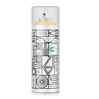 Spray.Bike Spray Paint - Chalk Farm (Off-White) | Designed Mainly for Bicycles | Multi-Use Acrylic Spray Paint for Metal, Plastic | High Coverage Bike Paint, 400ml - color: Chalk Farm