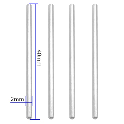 4Pack ShareGoo Metal Front Rear Suspension Arm Round Pin 40.5x2mm Upgrade Part Compatible with WLtoys A949 A959 A969 A979 K929 1/18 Scale Models RC Car