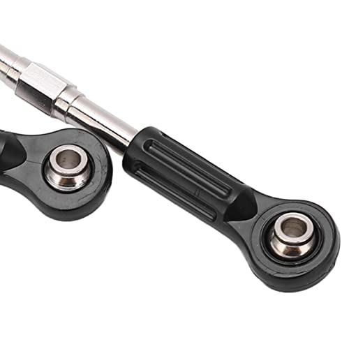 Alomejor Metal Steering Tie Rod, 2pcs Alloy Ball Heads Steering Linkage for 1/8 1/10 High Speed RC Cars Pickup Trucks SUV, with Durable Plastic Steel Construction