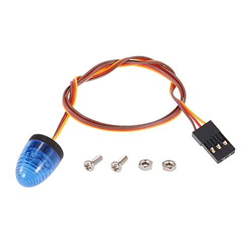 5 Modes Ultra Bright LED Lights Rotating Flashing Police Lamp for 1/8 1/10 RC Mode Crawler Truck Short Course Car CC01 D90 SCX10 4WD (10x15mm, Blue) - color: 10x15mm, Blue