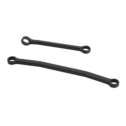 RC Metal Chassis Pull Rods Steering Rods Suspension Links Set, Aluminum Alloy Upgrade Parts for FMS FCX24 1/24 RC Crawler Car with High Strength Lightweight Design (Black) - color: Black