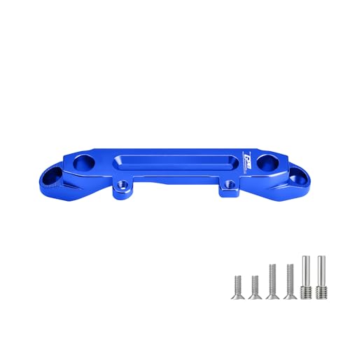 GPM Front Upper Shock Tower Brace 6061-T6 Alloy for Axial SCX10 III Jeep JLU CJ-7 Ford Bronco Chevy K10 Rock Crawler (Blue) - color: Blue