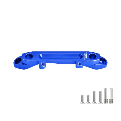 GPM Front Upper Shock Tower Brace 6061-T6 Alloy for Axial SCX10 III Jeep JLU CJ-7 Ford Bronco Chevy K10 Rock Crawler (Blue) - color: Blue