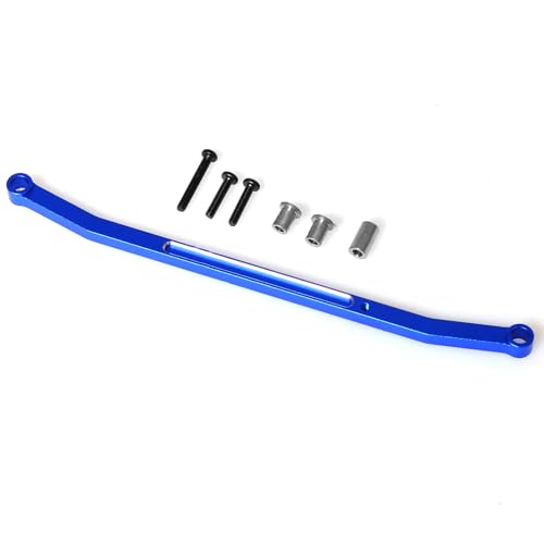 Steering Tie Rod and Drag Link Aluminum for Losi 1/18 Mini LMT 4X4 Brushed Monster Truck，Replacement for LOS211051 Upgrade Parts Fix Link Steering Rod for Losi - LOS01026 1/18 Mini LMT Monster (Blue) - color: Blue