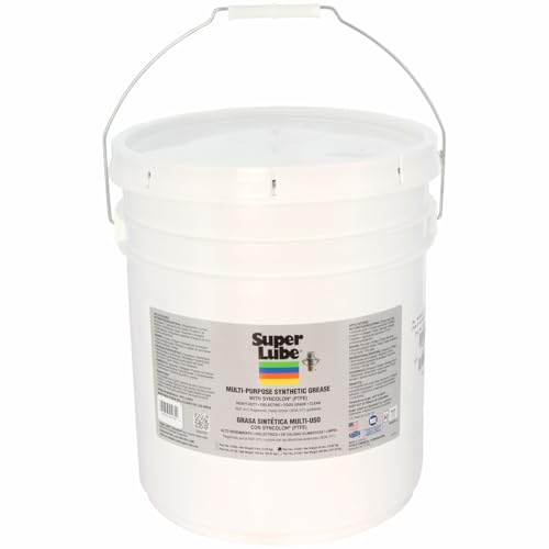 Super Lube Multi-Purpose Synthetic Grease w/Syncolon - Water Resistant Grease - Food Grade - Long-Lasting Electric or Mechanical Lubricant - Translucent White - Pail - 30 lb (41030) - size: 480 oz Pail - Pack of 1