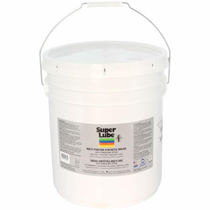 Super Lube Multi-Purpose Synthetic Grease w/Syncolon - Water Resistant Grease - Food Grade - Long-Lasting Electric or Mechanical Lubricant - Translucent White - Pail - 30 lb (41030) - size: 480 oz Pail - Pack of 1