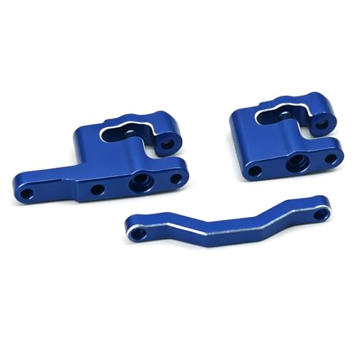 Aluminum Servo Steering Link Set for ARRMA Mini Kraton 3S 1/16 RC Car Upgrade Parts, Blue and Red (Blue Servo Steering and Steering Set) - color: Blue Servo Steering and Steering Set