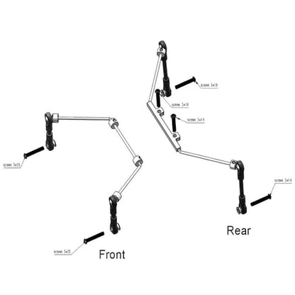 1/10 Front Rear Anti Roll Bar Sway Bar Set for Traxxas 2WD Rustler Bandit VXL 2wd Slash Upgrades
