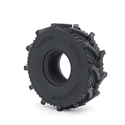 1.0inches Mud Tires 4pcs 62mm Rubber Crawler Wheel Tires for 1/18 TRX4M 1/24 Axial Scx24 Deadbolt C10 JLU CRC B-17 AXI00005 AXI00006 Upgrade - size: 62mm