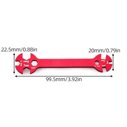 Special Tool Wrench 3/4 / 5/5.5/7 / 8MM Remote Control Car Multifunction Tool Turnbuckle Wrench Suitable for Repair Work Remote Control Car Turnbuckle - color: T Itanium Color