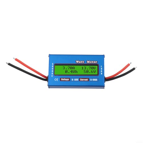 DC Power Analyzer 100A Solar Meter for Battery Test - LCD Display Energy Monitor 4-60V