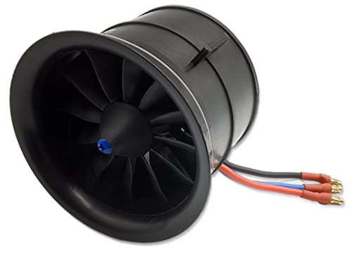 DD 70mm EDF 12 Blades Ducted Fan with 3400KV RC Brushless Motor Balance Tested for EDF 4S RC Jet Airplane - size: 70MM EDF, style: Motor Only