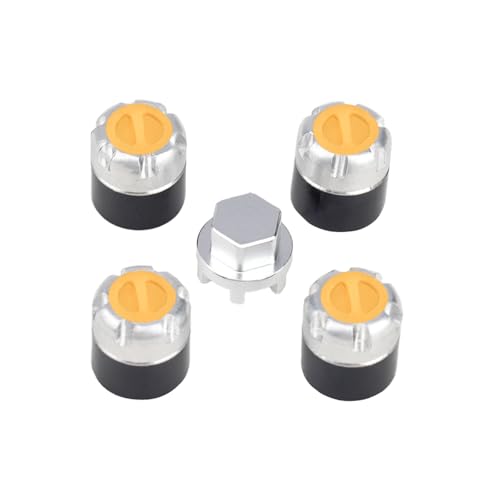 4PCS TGCWENG M4 CNC Aluminum Alloy RC Wheel Hex Nuts with Tools Suitable for TRX4 Axila SCX10 Redcat HSP Etc 1/10 RC Crawler Car (Yellow) - color: Yellow