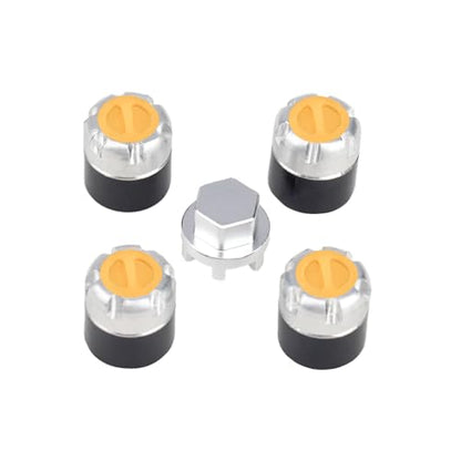 4PCS TGCWENG M4 CNC Aluminum Alloy RC Wheel Hex Nuts with Tools Suitable for TRX4 Axila SCX10 Redcat HSP Etc 1/10 RC Crawler Car (Yellow) - color: Yellow