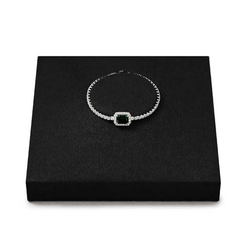 Oirlv Black Microfiber Jewelry Display Tray | Black Microfiber Finish, 5.51"X5.51"X0.79", Great for Photography and Organization, Won'T Scratch Jewelry - style: P13716