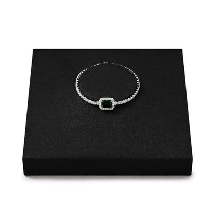 Oirlv Black Microfiber Jewelry Display Tray | Black Microfiber Finish, 5.51"X5.51"X0.79", Great for Photography and Organization, Won'T Scratch Jewelry - style: P13716