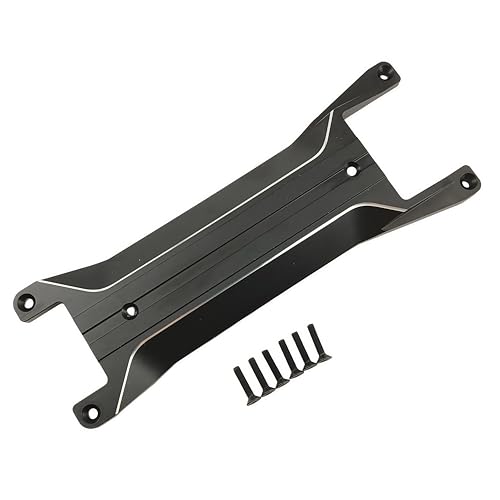 Aluminum Chassis Brace Plate for 1/16 Mini Maxx 4WD RC Truck (Black) | Monster Truck,Upgrade Parts,CNC Machined,High Strength,Precision Fit,Lightweight,Durable Aluminum - color: Black