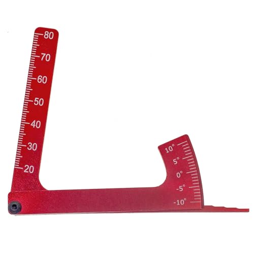 RC Car Repair Kit for RC Car 3-in-1 Aluminum Gauge Ruler Camber Ride Dip Angle Tool Chassis Suspension Set for Up Aluminium Alloy Wheel Measure Upgrade Parts(Red) - color: Red