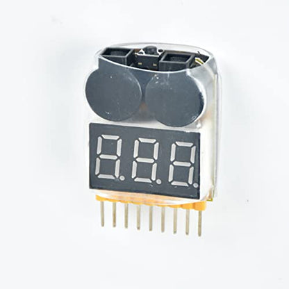 3pce RC Voltage Display Battery Low Alarm Buzzer BX100 1S-8S Meter Tester Lipo Battery Monitor for RC Car Drone Helicopter