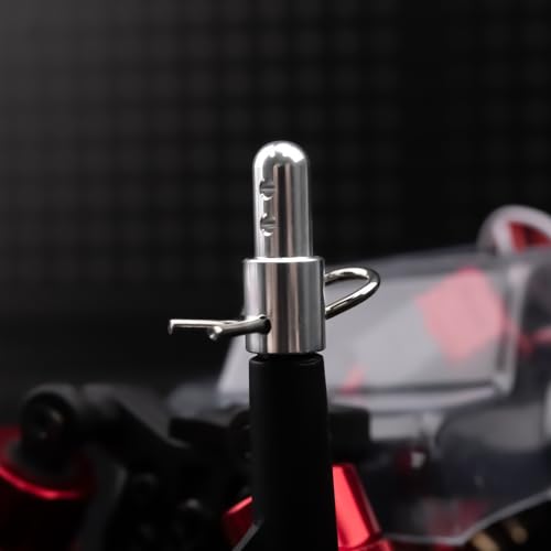 RCHUBAM 4PCS Body Posts with Pins for MJX Hyper Go 14210 14209 14301 14302 | Aluminum Front & Rear Body Posts,RC Upgrade Parts,2 Color - color: Silver