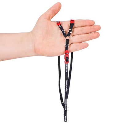 Y Strap for Spare Tire,1/10 Scale RC 3-Point Adjustable Spare Tire Tie Down Strap fit for Traxxas UDR TRX-4 Axial 90048 RR10 1.9" 2.2" Tire Roof Rack Accessories 3 Way Ratchet Strap Tie Down (Black) - color: Black