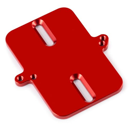 Electronic Mount Plate ESC Receiver Tray for Tra-xxas Mini Maxx | 4WD RTR Brushless Monster Truck 1/16 RC Car Upgrades Aluminum Red - color: Red