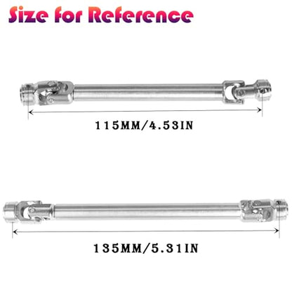 Drive Shaft 115-176MM &135-215MM Upgrades Part for 1/10 Axia l SCX10 SCX10 II 90046 SCX10 III AXI03007 TRX4 D90 RC Crawler,Universal Driveshaft,Steel Full Metal Axles,2PCS,Silver - style: silver/115-176mm&135-215mm