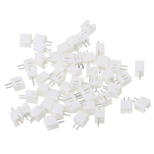 50PCS 25 Sets Mini Micro JST-PH 2.0mm 2 Pin Male Connector with 100mm Silicone Wire Cables and Female Socket JST PH 2.0 Connector Kit 22AWG - 10CM