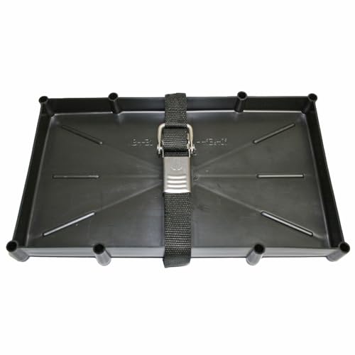 T-H Marine Battery Holder Tray with Stainless Steel Buckle for 31 Series Batteries - Durable Marine & RV Battery Holder with Secure Buckle & Easy Installation, Corrosion Resistant, NMMA Certified