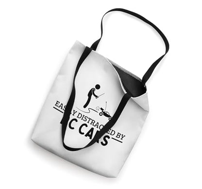 Easily Distracted By RC Cars Funny Remote Control Racing Tote Bag