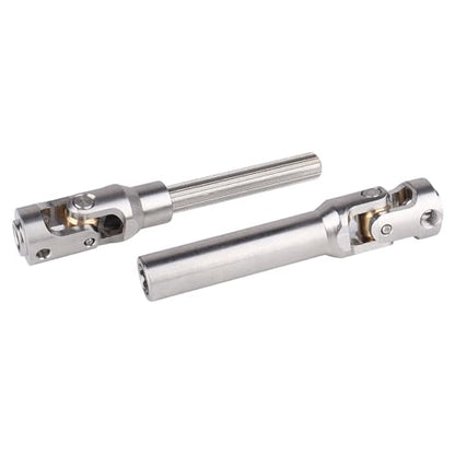 2pcs Hobbyfire 1/10 RC Crawler Drive Shafts Stainless Steel Universal Joint Driveshaft for Axial SCX10 II III Traxxas TRX4 Redcat Gen8 Gen7 Element Upgrades Parts(92-122mm) - style: 92-122mm