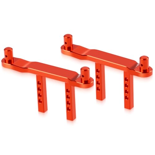 Aluminum RC Front Rear Body Mount Post for 1/18 Tra-xxas Latrax Desert Prerunner SST RC Car Upgrades (Red) - color: Red