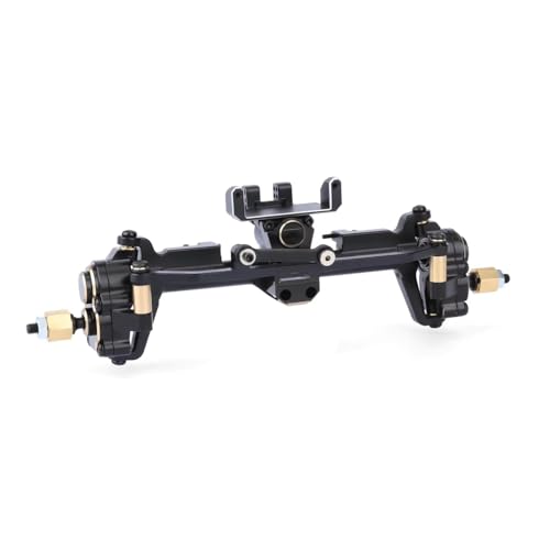 RC Portal Axle Compatible with SCX24 for Axial 1/24 RC Crawlers Cars Upgraded Part Modification Matel Front Portal Axle Set Assembly(Black) - color: Black