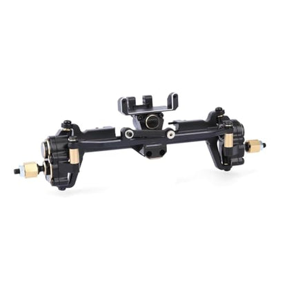 RC Portal Axle Compatible with SCX24 for Axial 1/24 RC Crawlers Cars Upgraded Part Modification Matel Front Portal Axle Set Assembly(Black) - color: Black