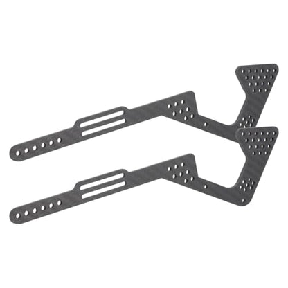 High Clearance Carbon Fiber LCG Chassis Kit with Transmission Shocks Absorbers for 1/10 RC Crawler Cheater Rigs SCX10 II (Chassis Kit)