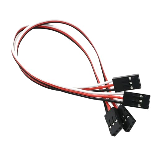 30Pcs Servo Extension Cable 100-500mm Male to Female for JR Futaba RC Receiver | 30pcs servo extension wire set, 100-500mm lengths, male to female JR plug, for RC car plane helicopter(200MM) - color: 200mm