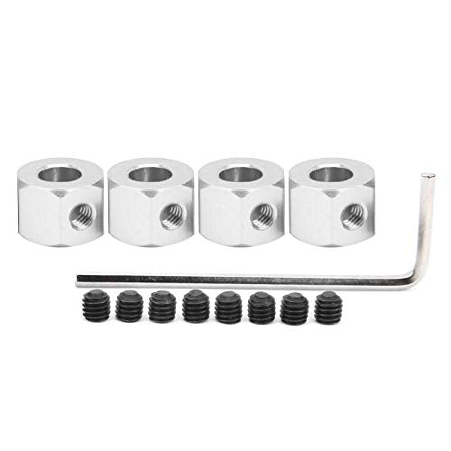 VGEBYRC Hex Extension, 5mm to 12mm Aluminum Alloy Wheel Extension Hex Drive Hub Adapter for RC Car WPL D12 RC Truck(Silver)