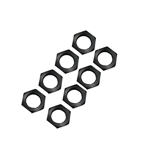 8pcs Alloy Wheel Nuts 17mm Thread 1.0 for Arrma 6s 3s Typhon Notorious Kraton Outcast Talion Infraction Limitless Felony Mojave Wheel Nuts Parts Black