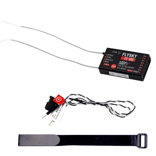 Flysky FS-SR8 Receiver, 2.4GHz 8 Channel Remote Control Receiver Compatible with Flysky FS-ST8 RC Transmitter for RC Cars, Boats and Helicopters (FS-SR8 Receiver) - style: FS-SR8 Receiver