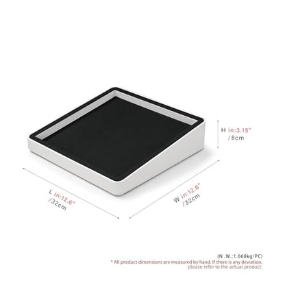 Oirlv Black Microfiber Jewelry Display Tray | Soft Black Microfiber Material, Modular Design Accepts Inserts, Perfect for Professional Showcases,Modular Organizer Base - style: P13725