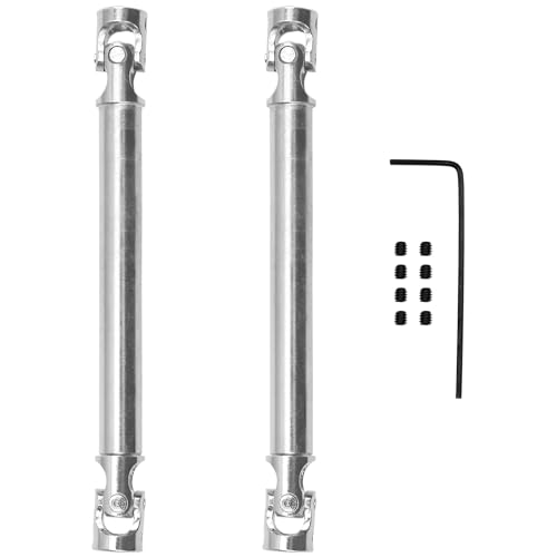 2Pcs Vgoohobby 2mm 3mm 4mm Metal RC Drive Shaft CVD Driveshaft Compatible with WLtoys Axial MN Model WPL Tamiya 1/24 1/18 1/16 1/14 1/12 RC Military Crawler Car Tractor Truck (75-105mm 4-4) - color: 75-105mm 4-4