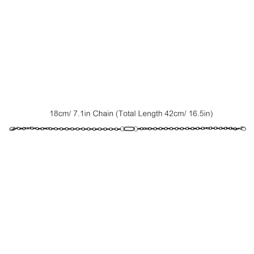 Asixxsix 2pcs Metal Trailer Chain with Tow Hook and Lobster Claw Hooks for RC Crane Model 1/50 DIY Decoration Accessories, for Crawler Climbing Car Upgrade Parts (18CM) - size: 18CM