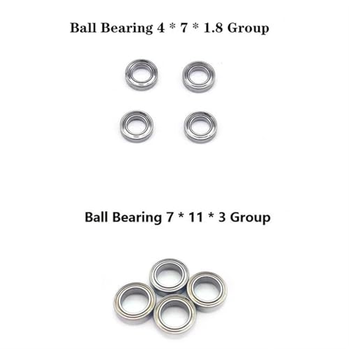 Bearing Kit for Wltoys 144001 144002 144010 124016 124017 124018 124019 rc Car Spare Parts Accessories 20Pcs Ball Bearing Set
