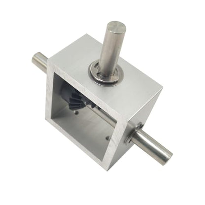 1:1 Right Angle Bevel Gearbox 1.5 Module 20 Teeth 90° Angle Drive Steering Gear Device Simple Mechanical DIY Module with 10mm Shaft - size: 10mm shaft, style: 1 output shaft