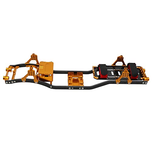 1/10 RC Crawler Carbon Fiber Girder 4MM CNC Metal Car Chassis Frame Body Kit Parts for Axial SCX10 II Rock Off Road Truck (Golden) - color: Golden