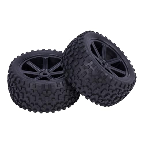 12mm Hex RC Buggy Wheels and Tires, 2.2'' Pre-Glued Out Dia. 3.5'' for 1/10 1/12 1/14 1/16 Off-Road Truck Upgrades, Set of 4