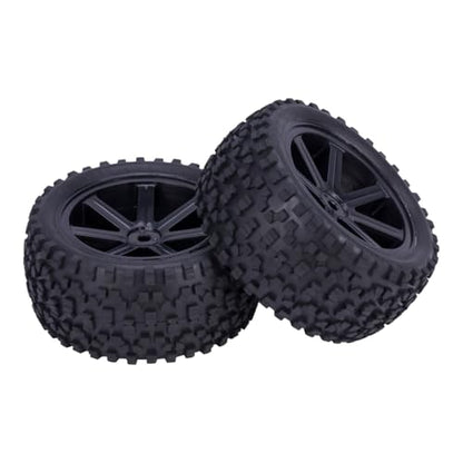12mm Hex RC Buggy Wheels and Tires, 2.2'' Pre-Glued Out Dia. 3.5'' for 1/10 1/12 1/14 1/16 Off-Road Truck Upgrades, Set of 4