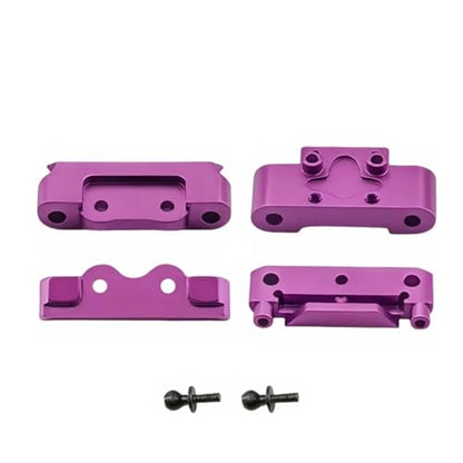 RC Car Accessories Compatible with Losi 1/24 RC Car for Buggy Upgrade Replacement Parts Accessories Front Bulkhead and Rear Pin Mounts Set(Purple) - color: Purple