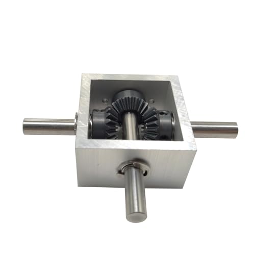 1:1 Right Angle Bevel Gearbox 1.5 Module 20 Teeth 90° Angle Drive Steering Gear Device Simple Mechanical DIY Module with 10mm Shaft - size: 10mm shaft, style: 2 output shaft